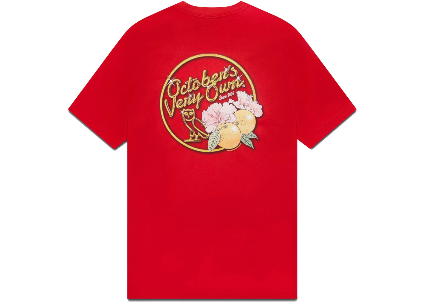 OVO Solid Gold Owl T-shirt Red