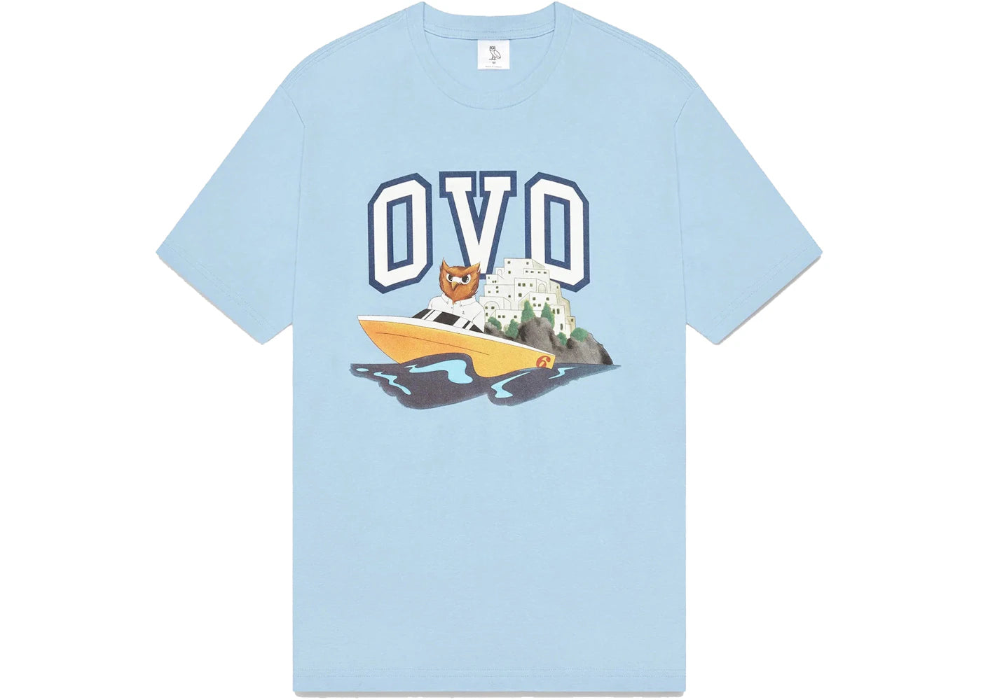 OVO Speedboat Owl T-shirt Light Blue