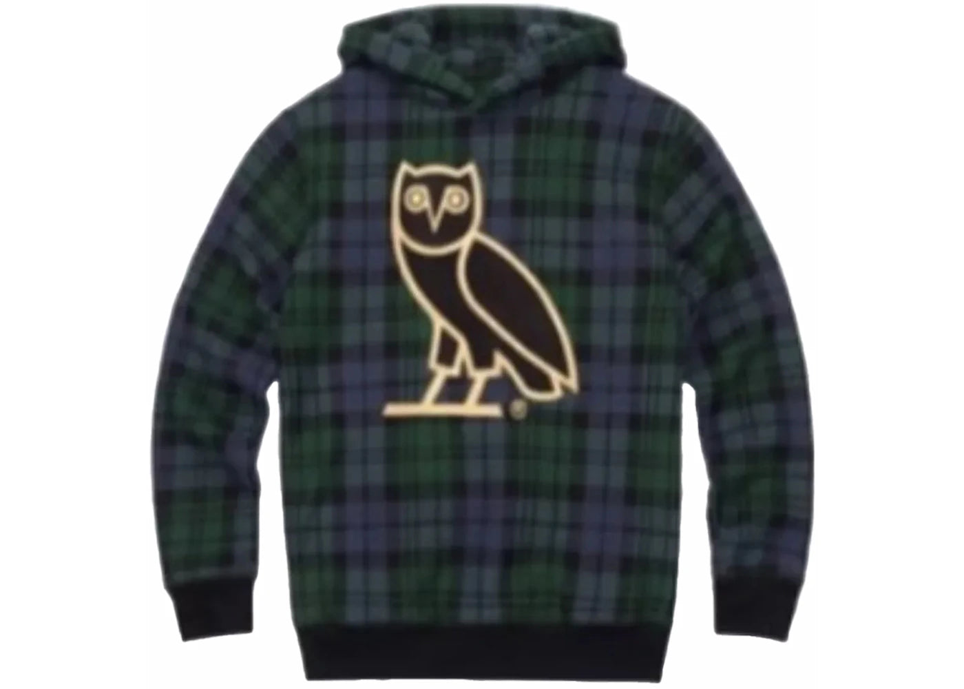 OVO Tartan OG Owl Hoodie Green