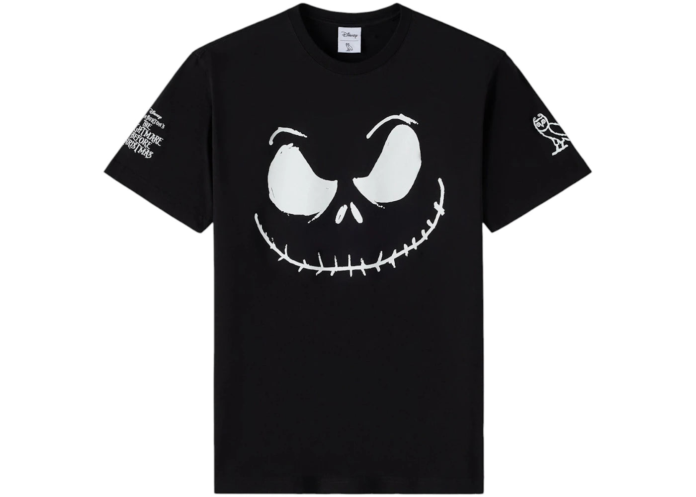 OVO The Nightmare Before Christmas Jack Skellington T-Shirt Black