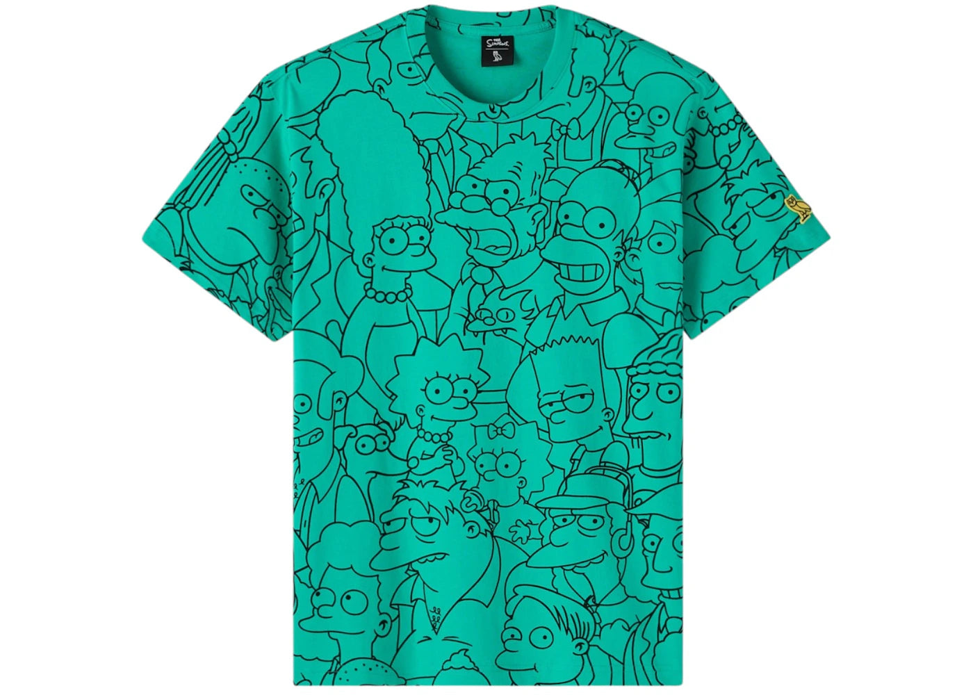 OVO The Simpsons All Over Print T-Shirt Teal/Black