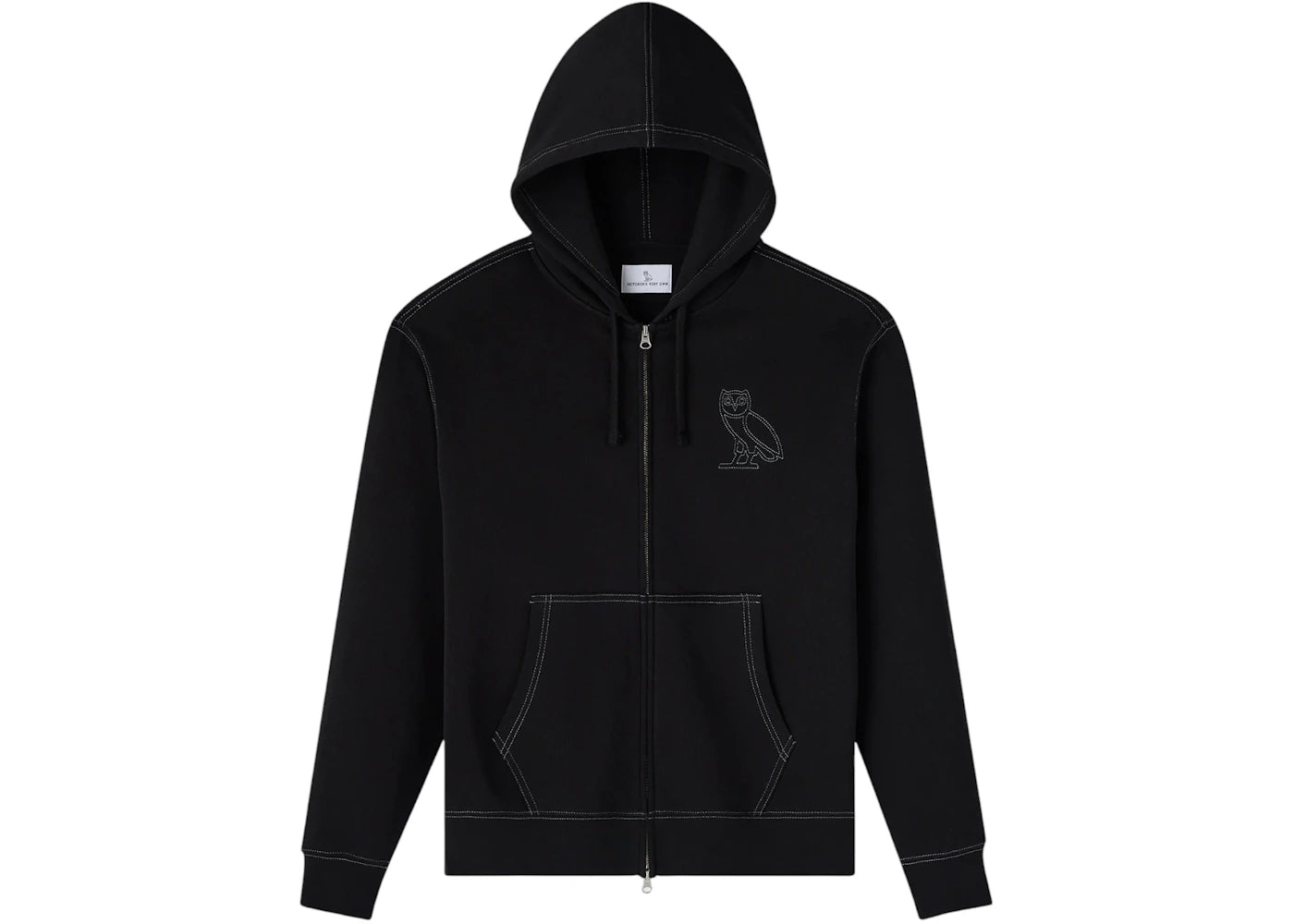 OVO Tonal Stitch Full-Zip Hoodie Black