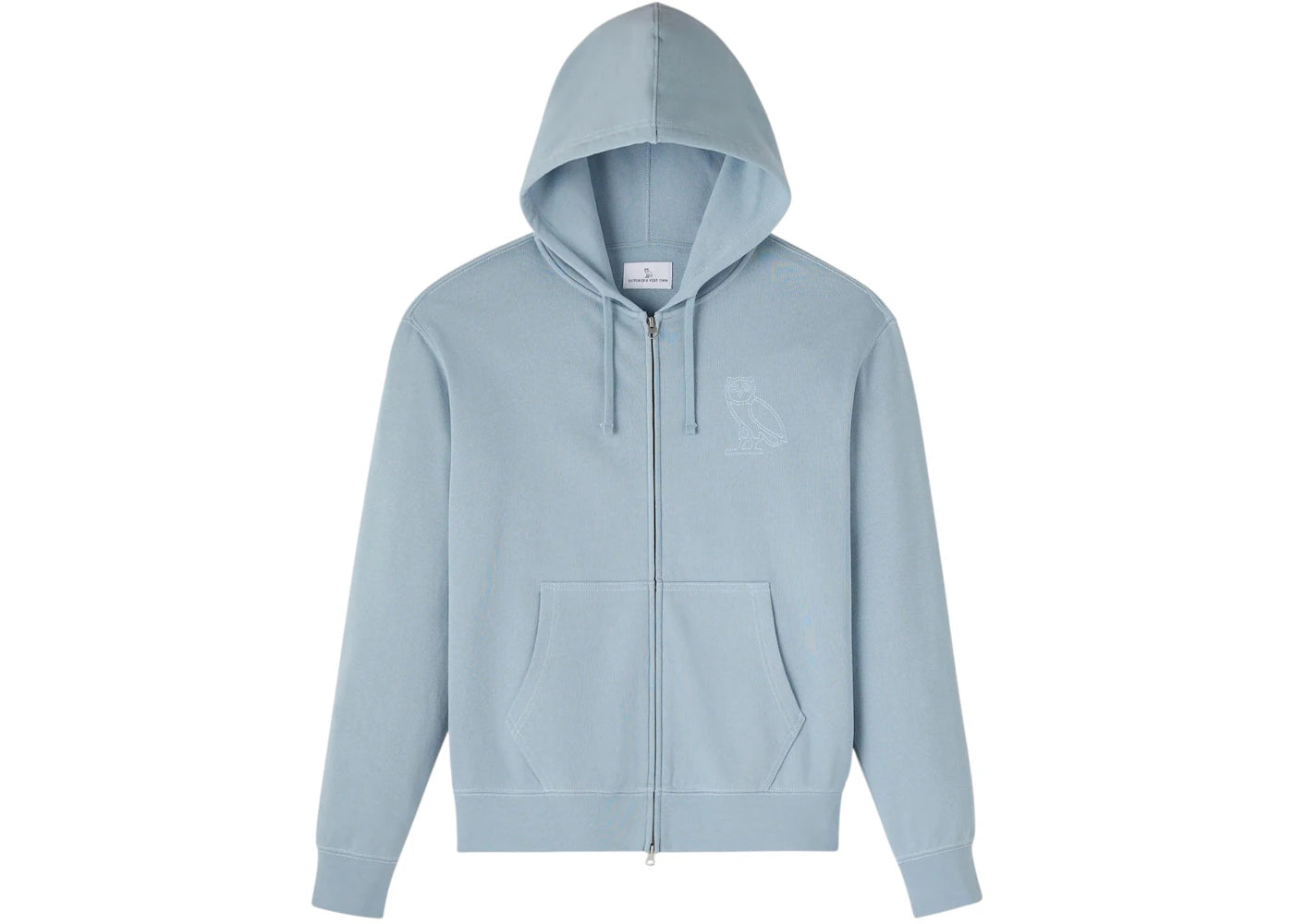 OVO Tonal Stitch Full-Zip Hoodie Light Blue