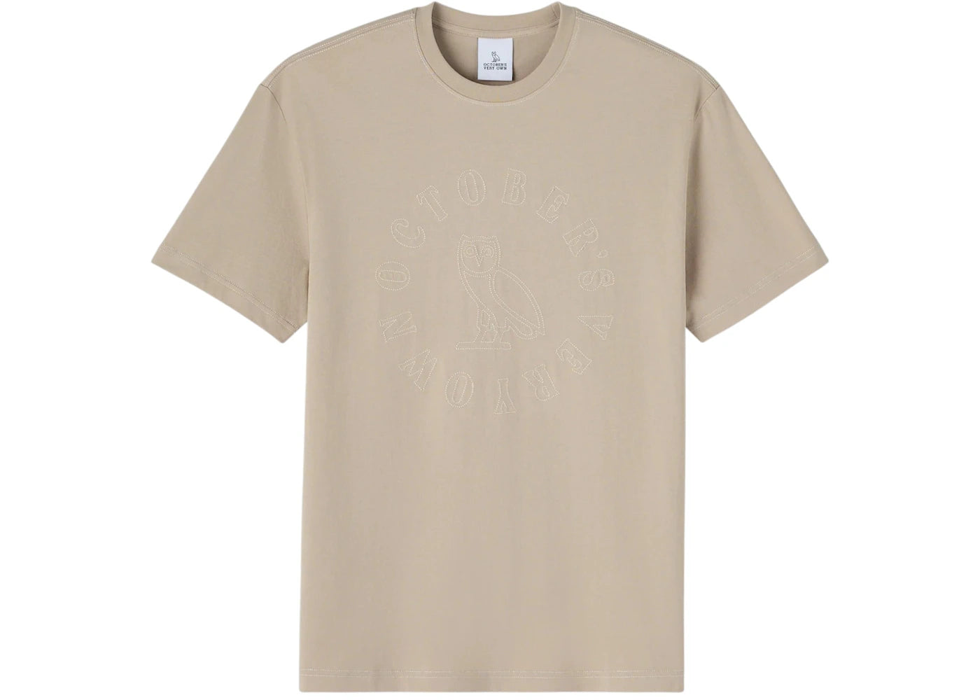 OVO Tonal Stitch T-Shirt Beige
