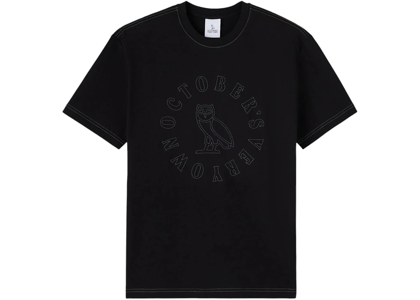 OVO Tonal Stitch T-Shirt Black