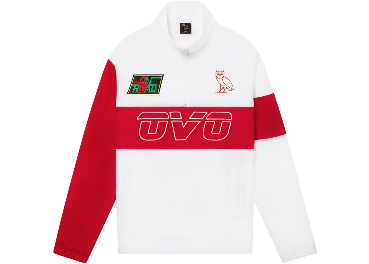 OVO Track Suit Half Zip White/Red