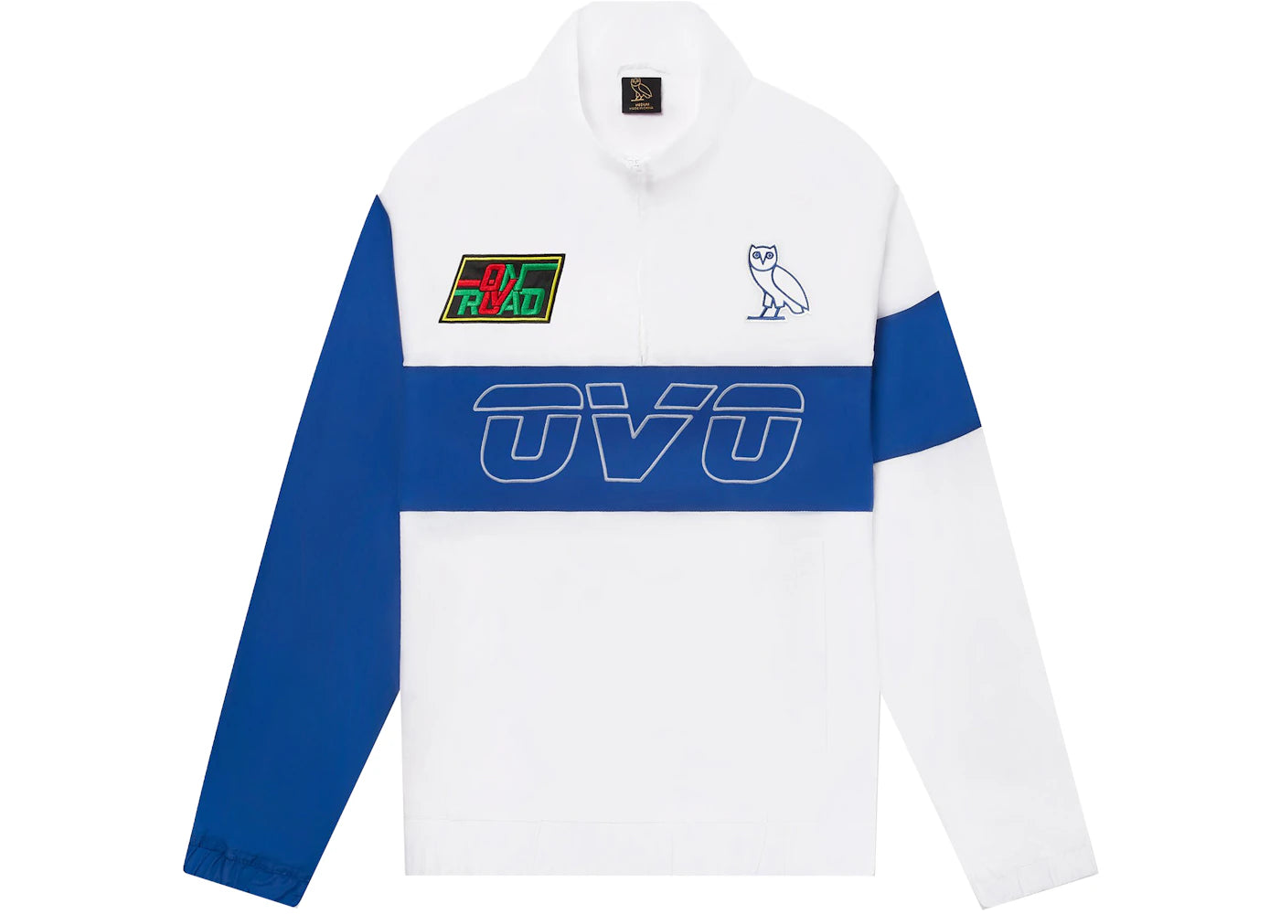 OVO Track Suit Half Zip White/Royal Blue