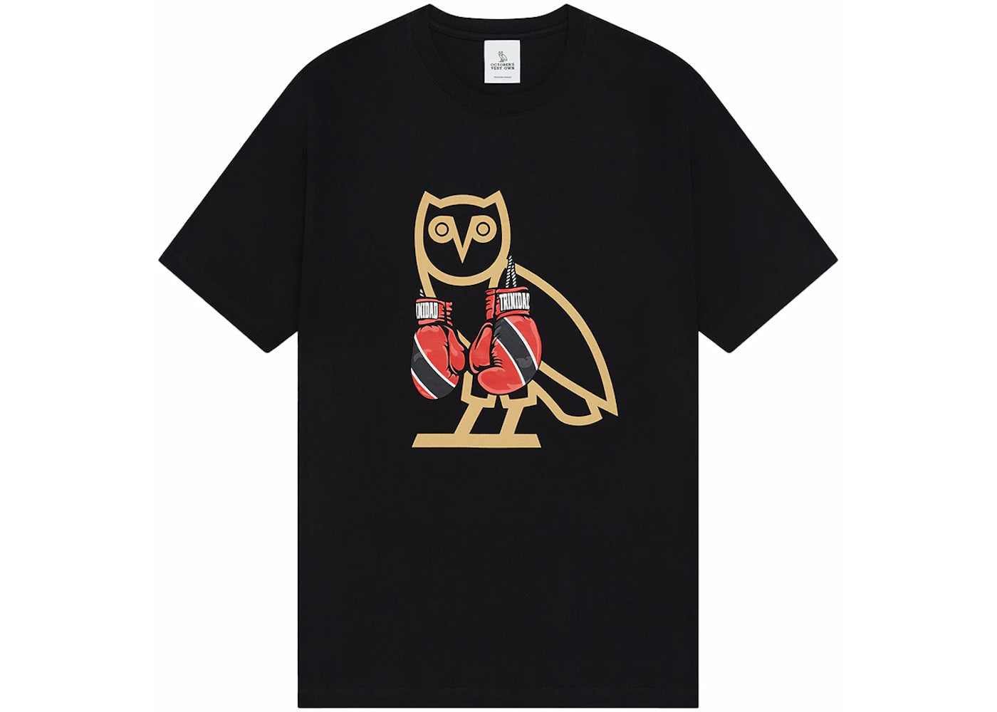 OVO Trinidad and Tobago Boxing Gloves OG Owl T-Shirt Black