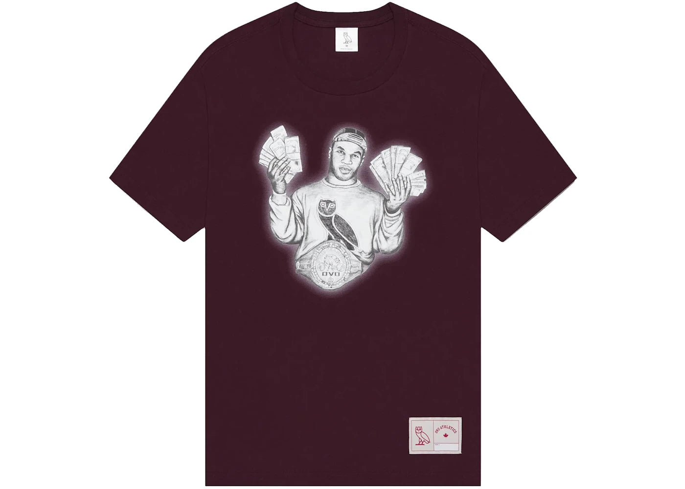 OVO Tyson Money Mike T-shirt Maroon