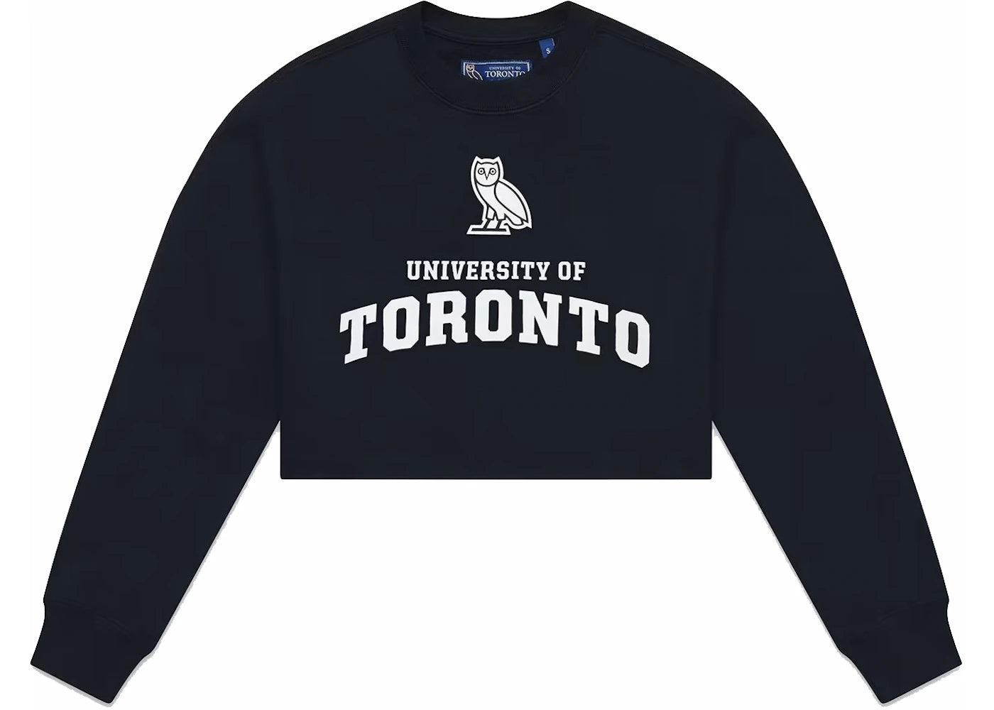 OVO U Of T Womens Cropped Crew Navy