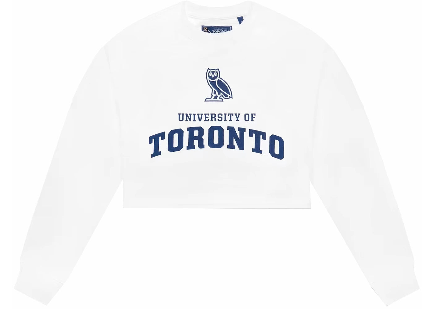 OVO U Of T Womens Cropped Crew White