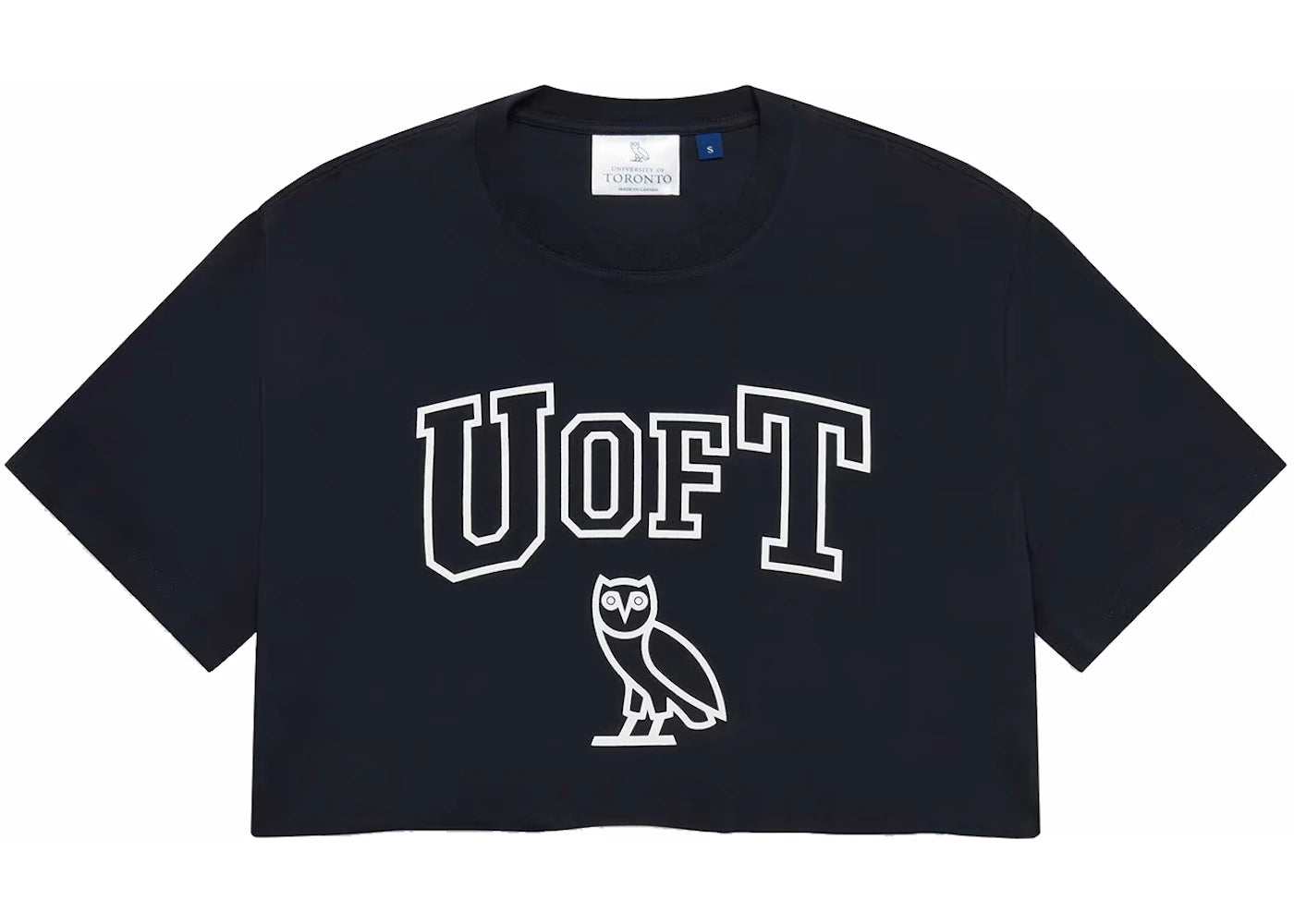 OVO U Of T Womens Cropped T-Shirt Navy