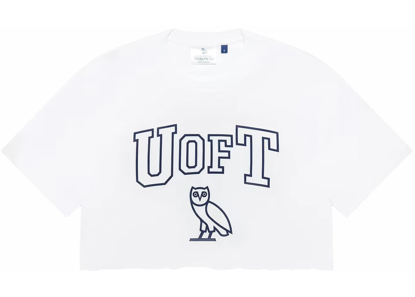 OVO U Of T Womens Cropped T-Shirt White