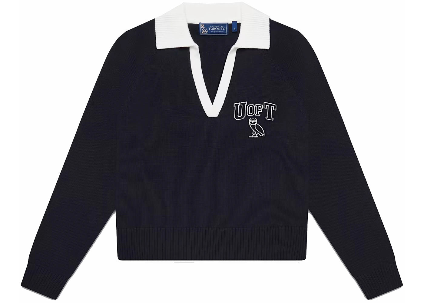 OVO U Of T Womens Rugby Polo Sweater Navy