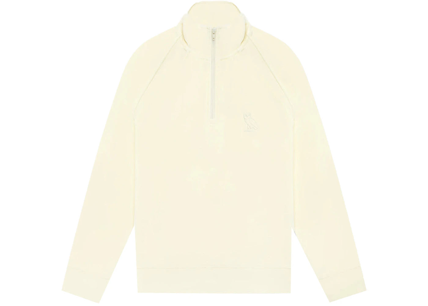 OVO Velour Quarter Zip Sweatshirt Vanilla Ice