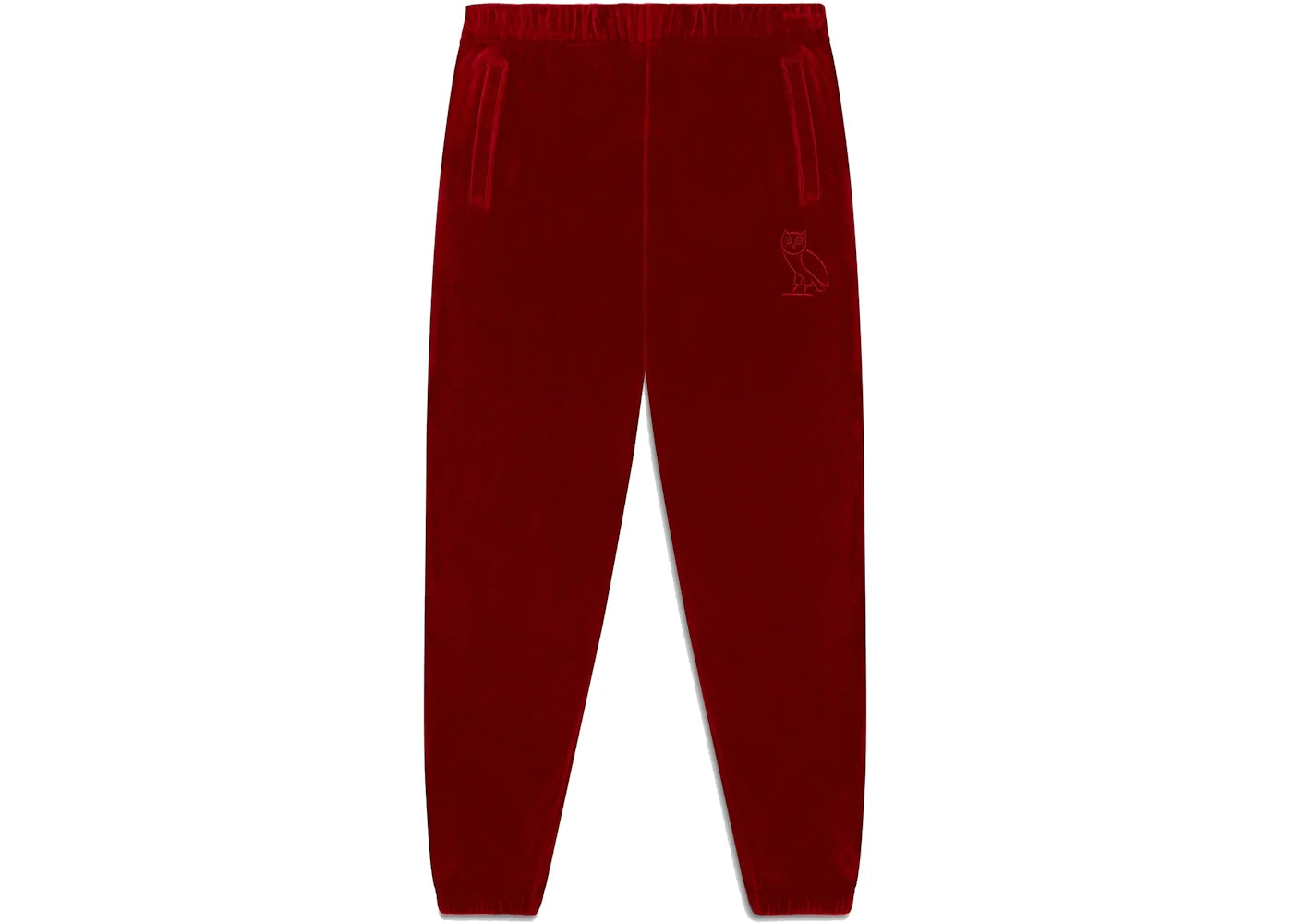 OVO Velour Track Pant Burgundy