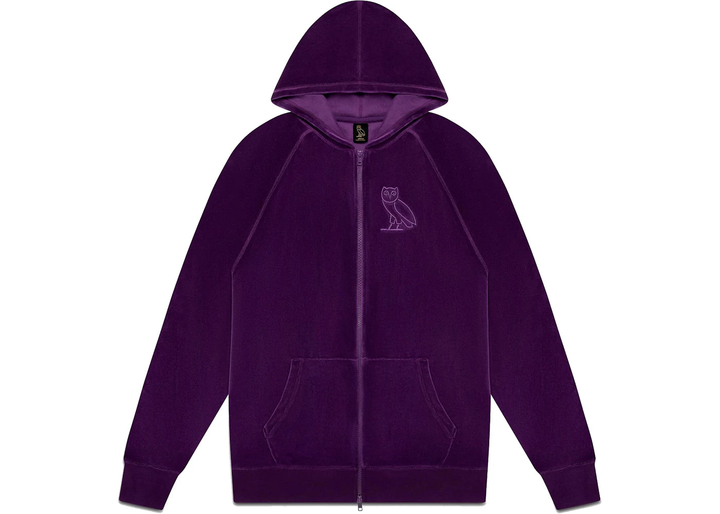 OVO Velour Zip Hoodie Purple