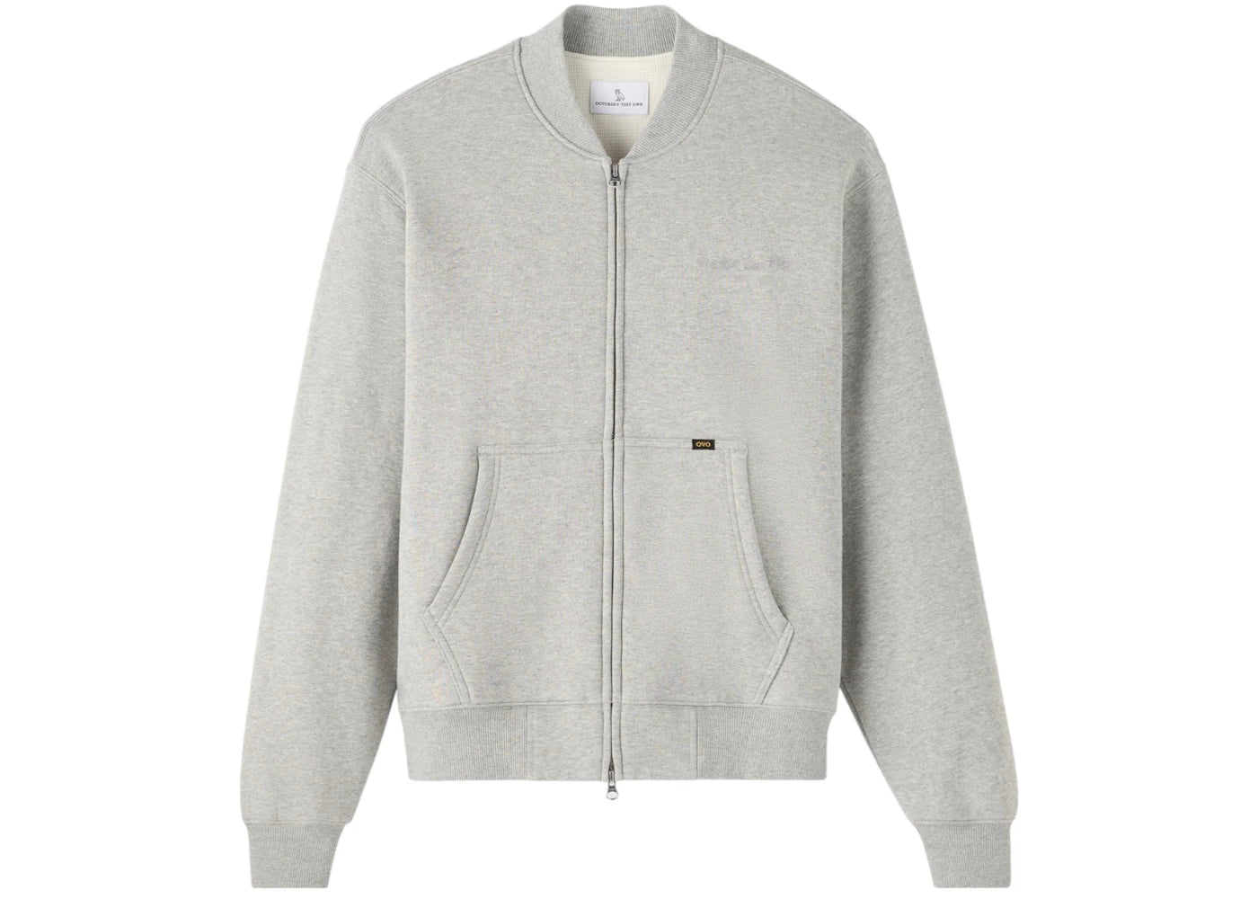 OVO Waffle-Lined Track Jacket Heather Grey