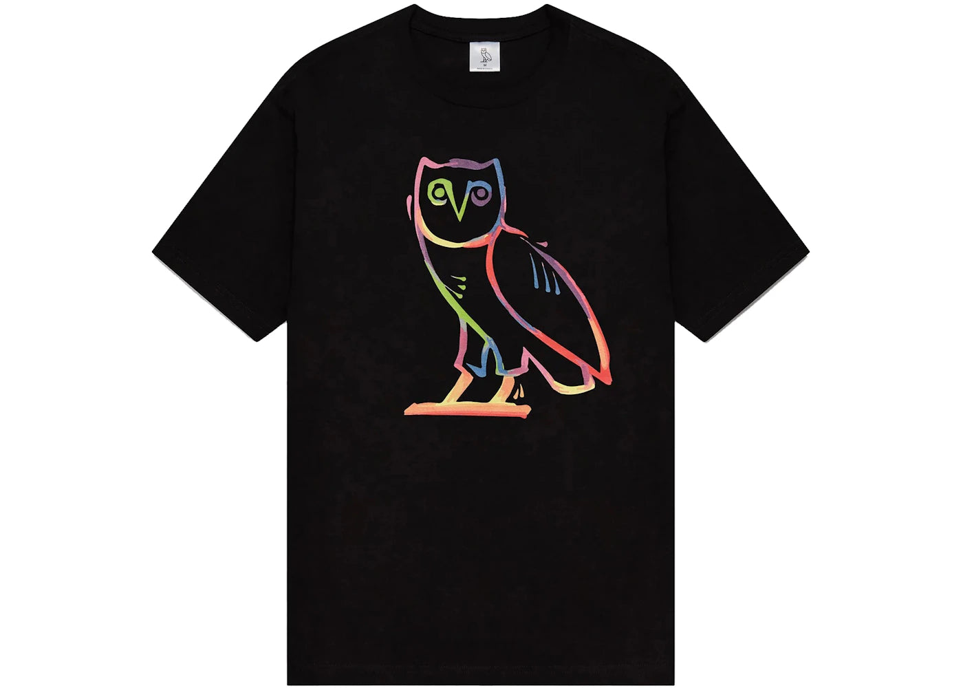 OVO Watercolour Owl T-shirt Black