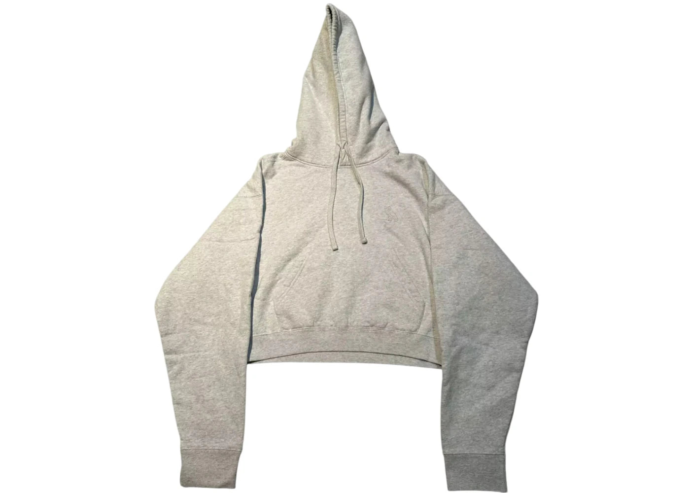 OVO Women's Classic Owl Cropped Hoodie Gray