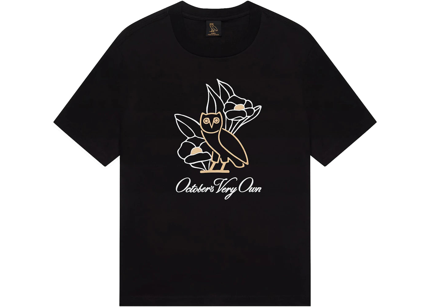 OVO Womens Floral Script T-shirt Black