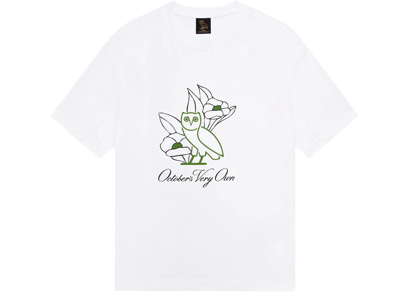 OVO Womens Floral Script T-shirt White