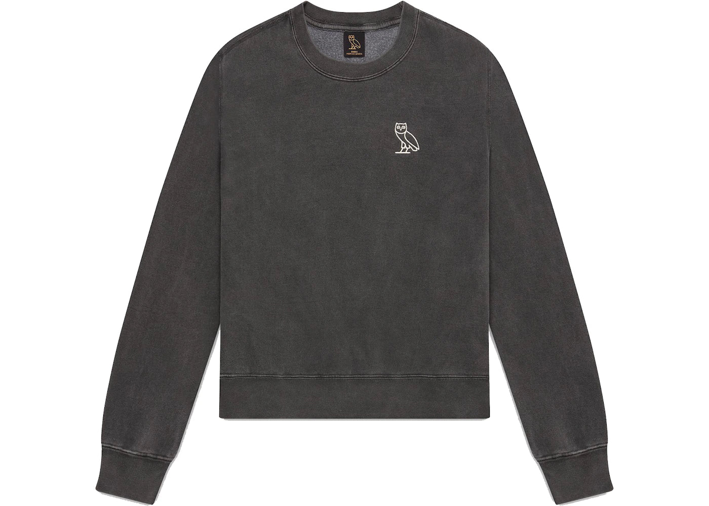 OVO Womens Garment Dye Crewneck Black