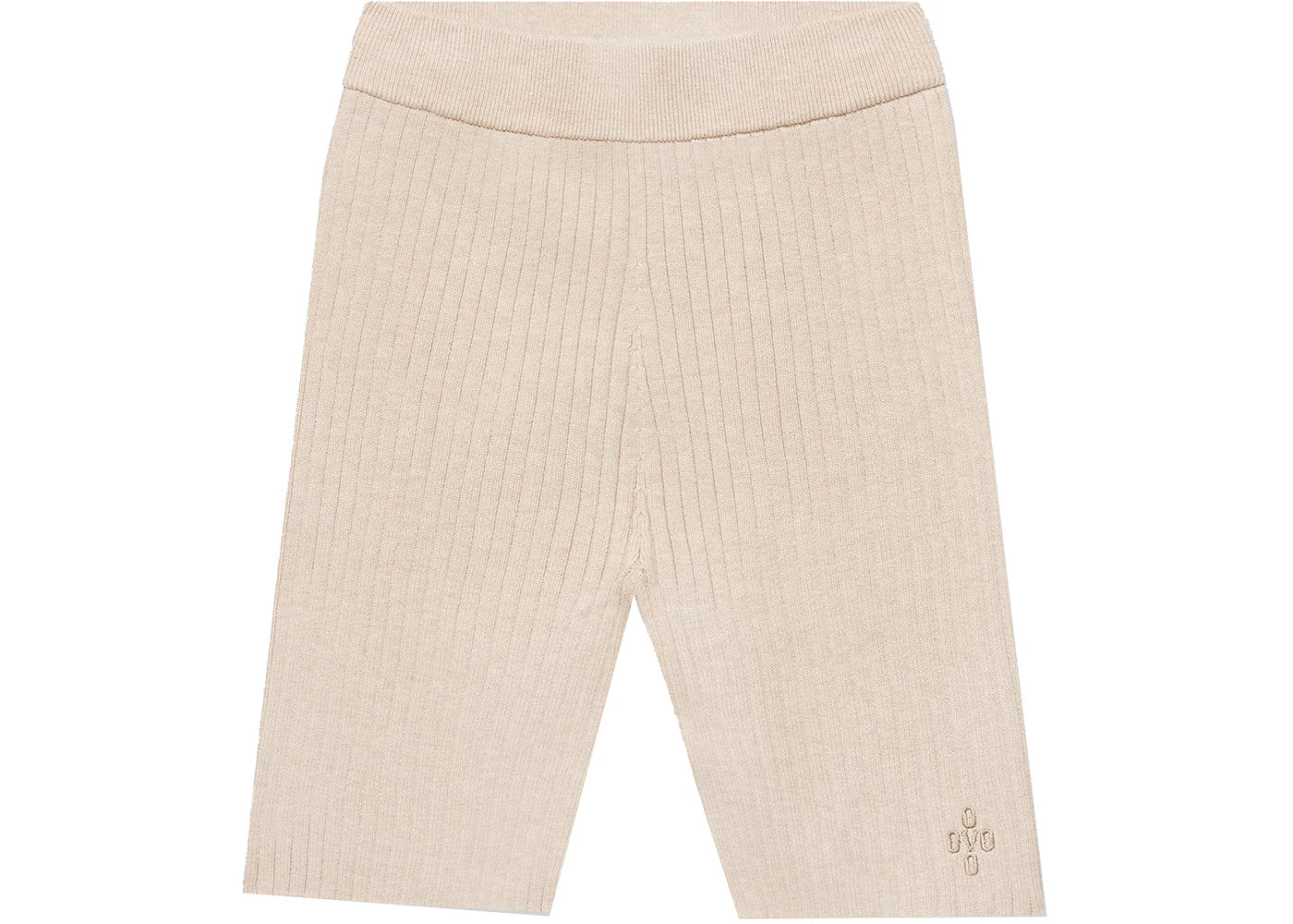 OVO Womens Ribbed Knit Bike Short Oatmeal