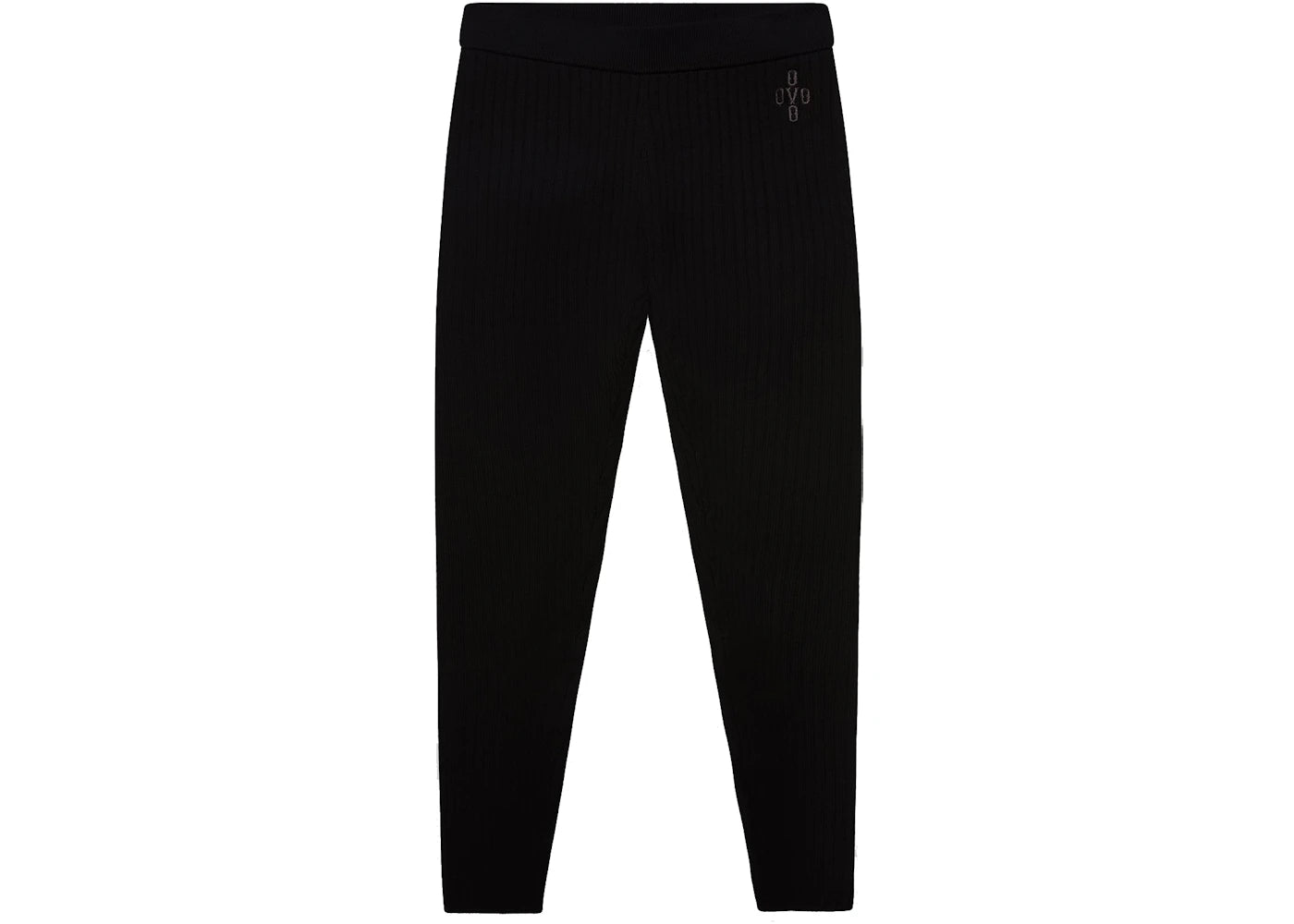 OVO Womens Ribbed Knit Legging Black