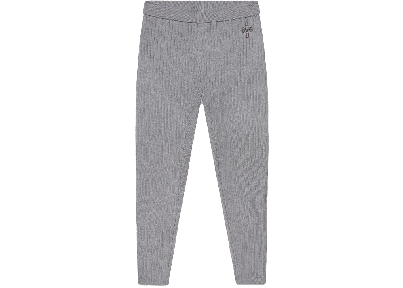 OVO Womens Ribbed Knit Legging Heather Grey