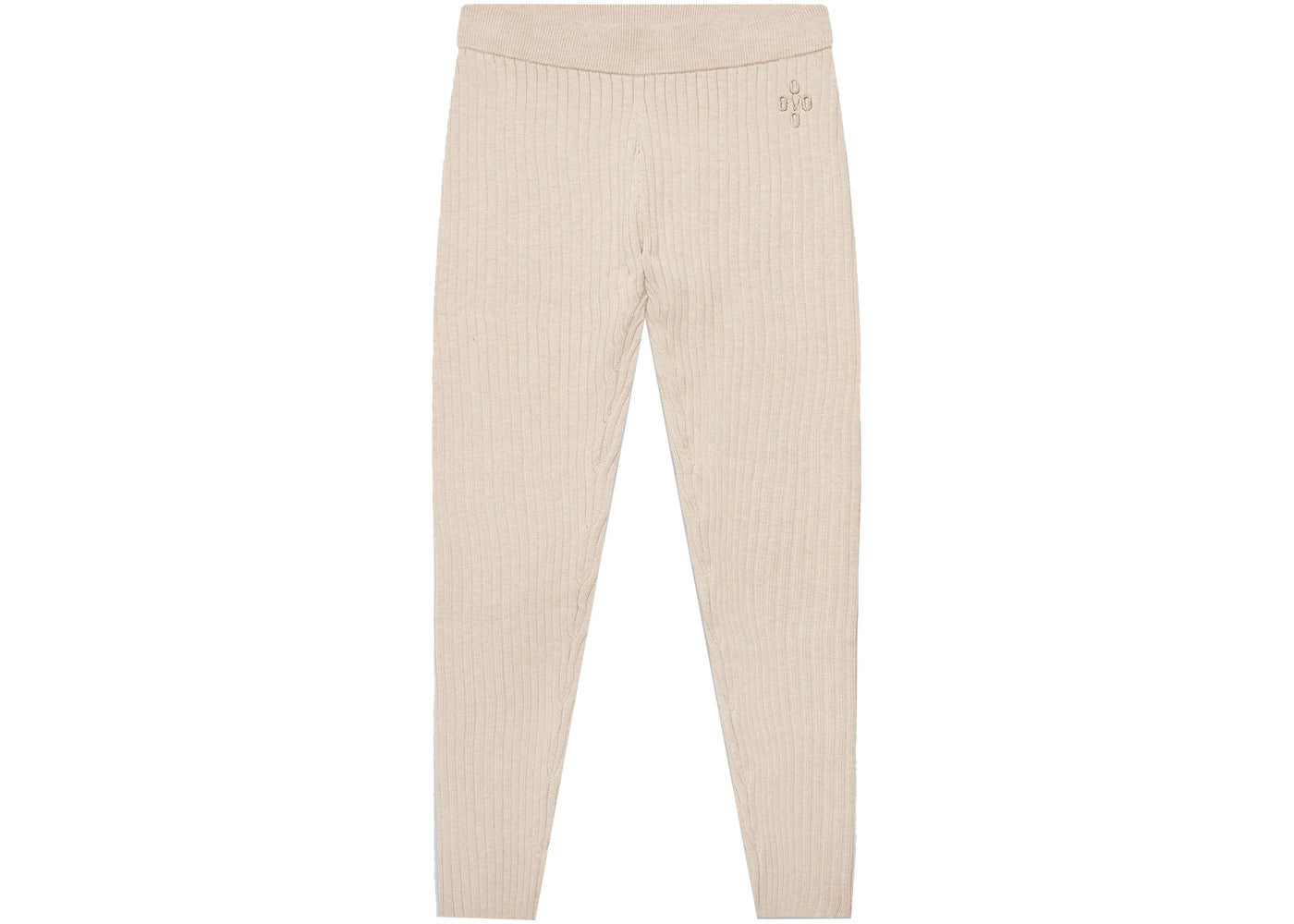 OVO Womens Ribbed Knit Legging Oatmeal