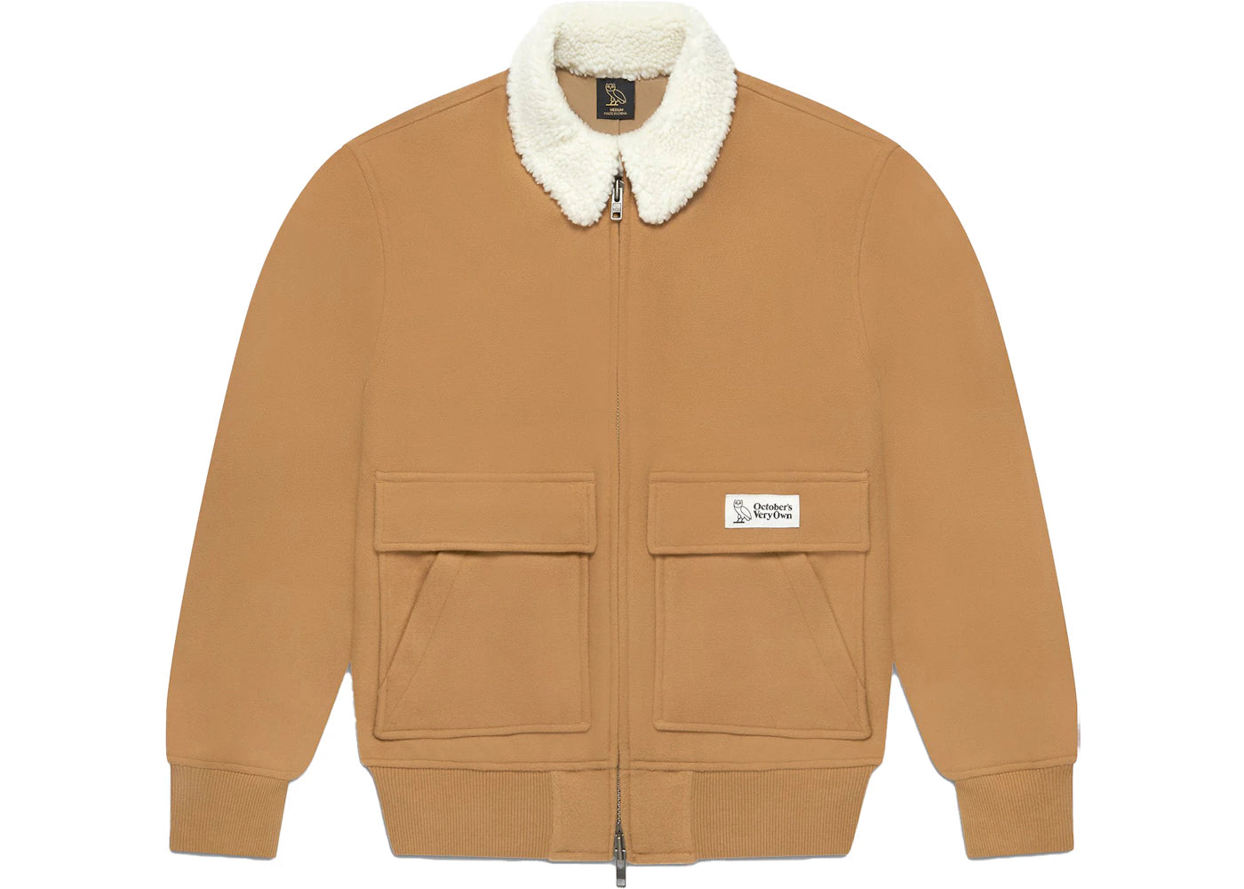 OVO Wool Aviator Jacket Caramel