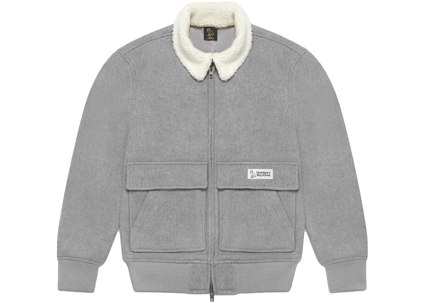 OVO Wool Aviator Jacket Heather Grey