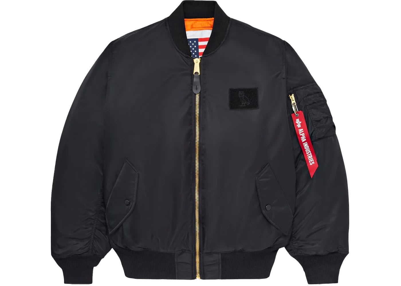 OVO x Alpha Industries x Hot Boys MA-1 Bomber Jacket Black