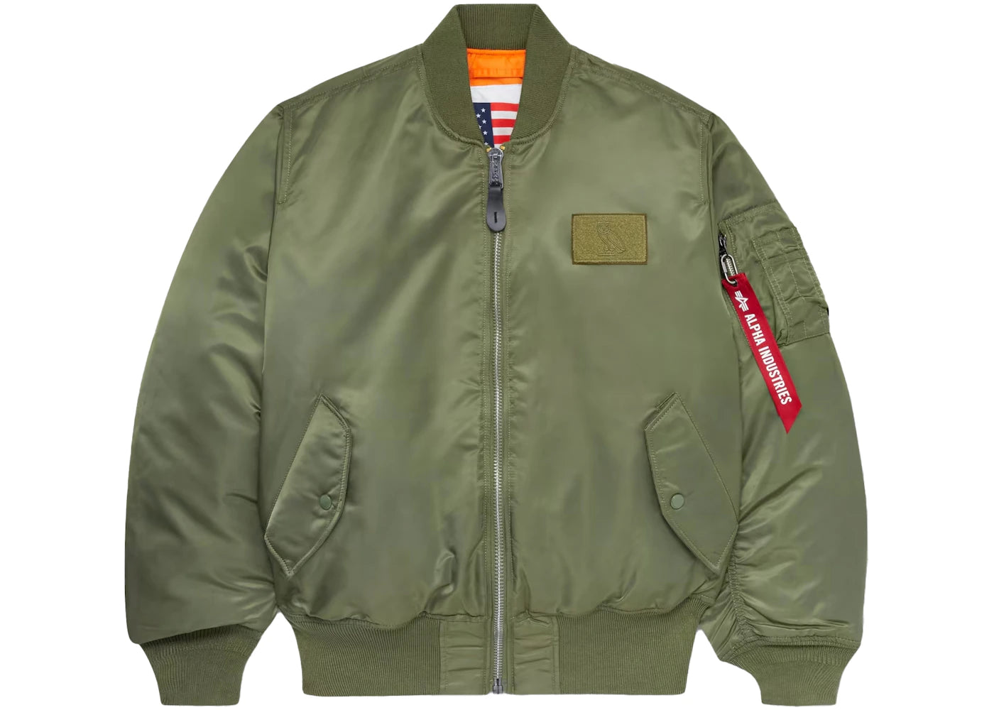 OVO x Alpha Industries x Hot Boys MA-1 Bomber Jacket Olive