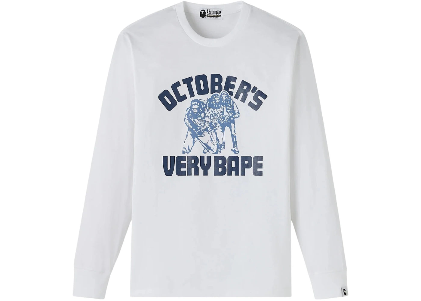 OVO x BAPE Generals Long-Sleeve Tee White