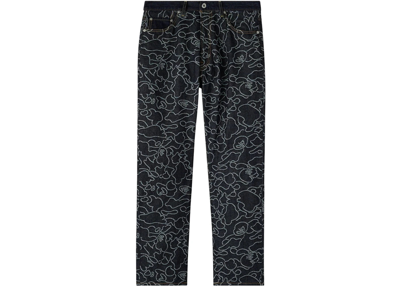 OVO x BAPE Neon 1st Camo Denim Pant Indigo