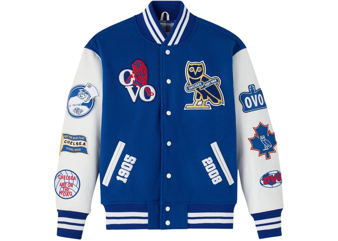 OVO x Chelsea FC Varsity Jacket Blue