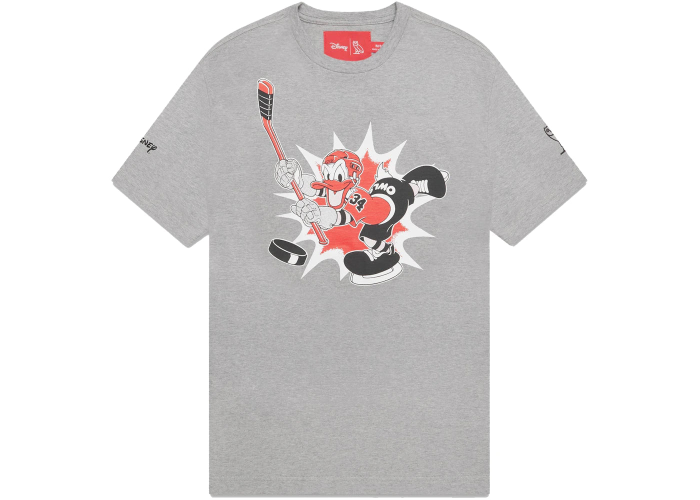 OVO x Disney Donald "OWLS" T-shirt Heather Grey