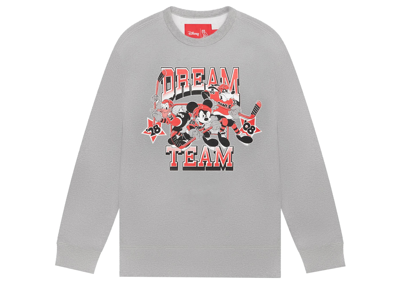 OVO x Disney Dream Team Crewneck Heather Grey