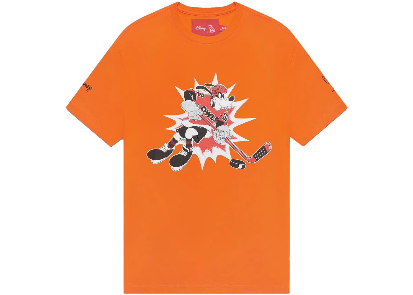 OVO x Disney Goofy "OWLS" T-shirt Orange