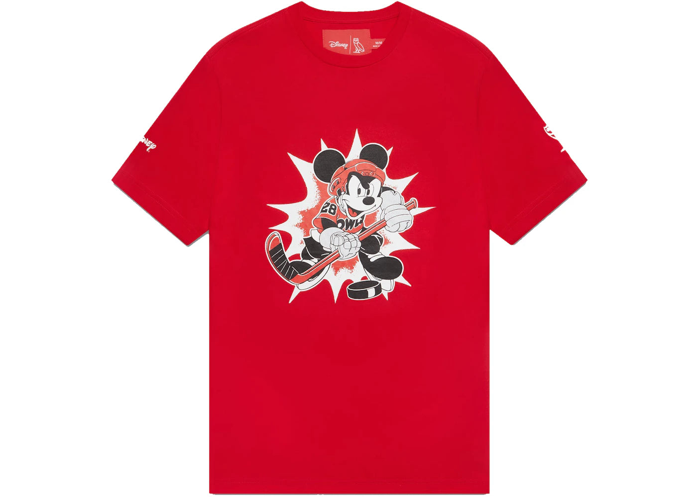 OVO x Disney Mickey "OWLS" T-shirt Red