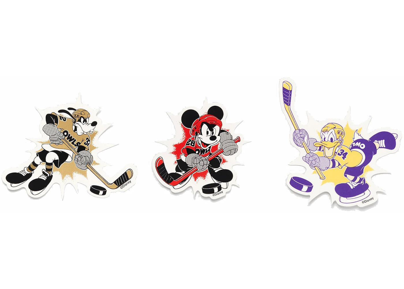 OVO x Disney "OWLS" Sticker (3 Pack) Multi