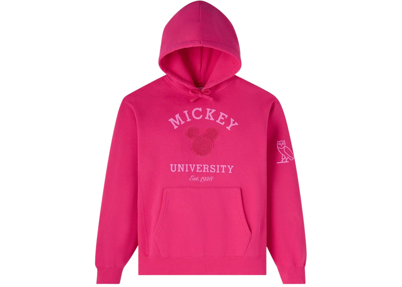 OVO x Disney Valentine's Collegiate Hoodie Fuchsia