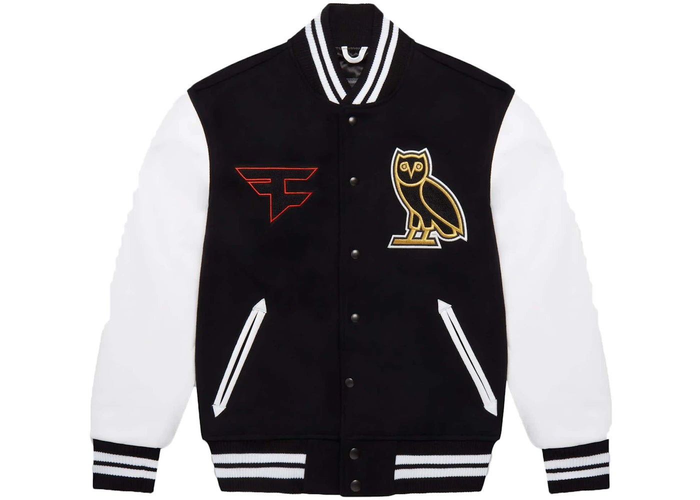 OVO x Faze Clan Varsity Jacket Black