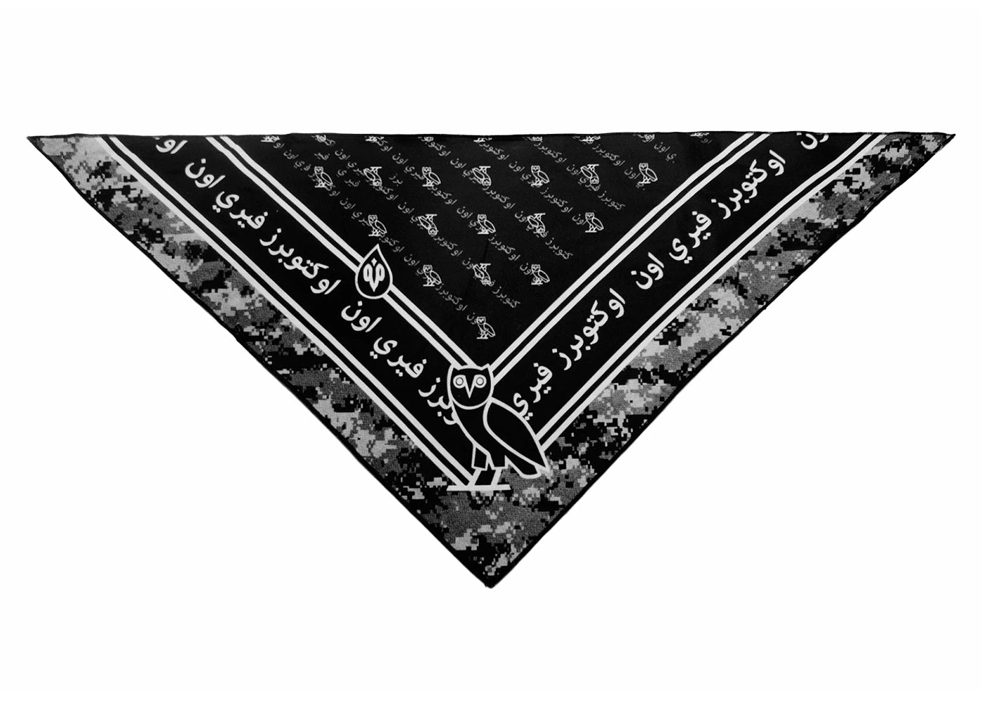 OVO x Flandana Monogram Bandana Black