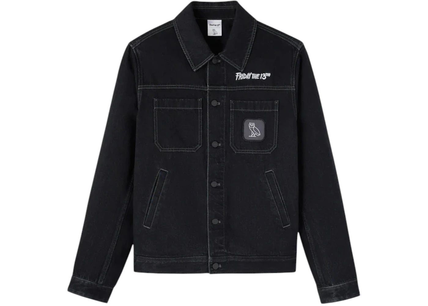 OVO x Friday The 13th Denim Slasher Jacket Black Rigid