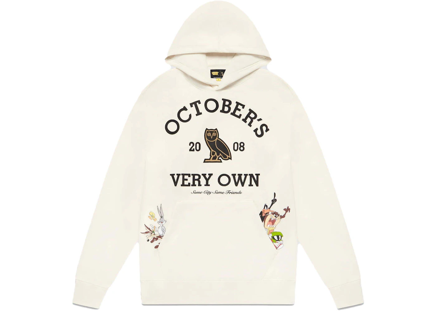 OVO x Looney Tunes Collegiate Hoodie Cream