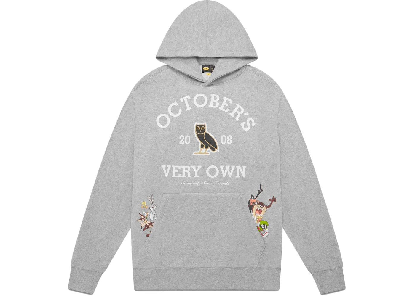 OVO x Looney Tunes Collegiate Hoodie Heather Grey