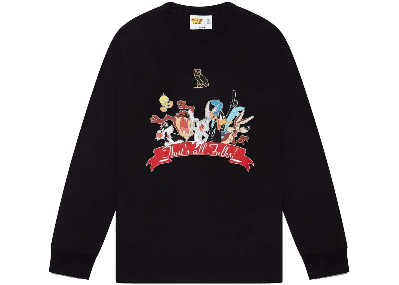 OVO x Looney Tunes Longsleeve T-Shirt Black